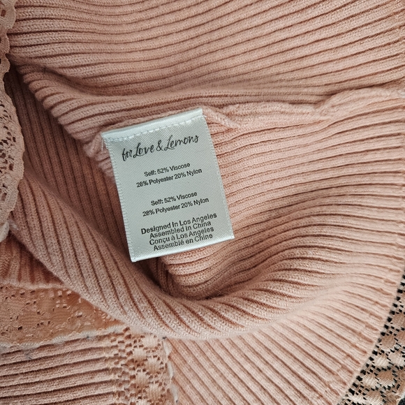 For Love And Lemons Nina Cardigan Peach Pink Size M - Picture 6 of 7